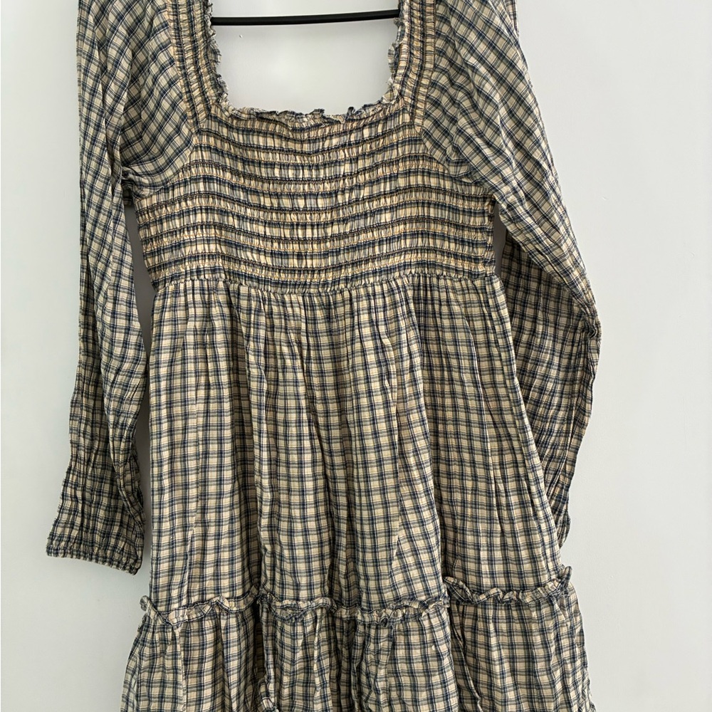 Plaid Long Sleeve Dress